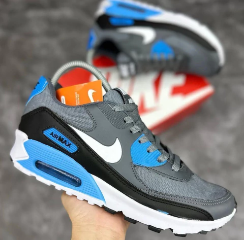 Tênis Air Max 90 - Cinza/Azul - comprar online