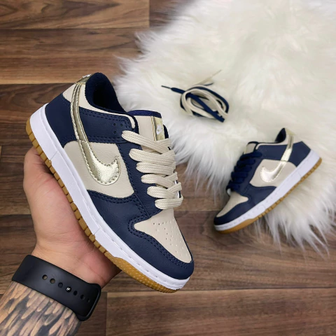 Tênis Dunk Azul/Ouro Infantil