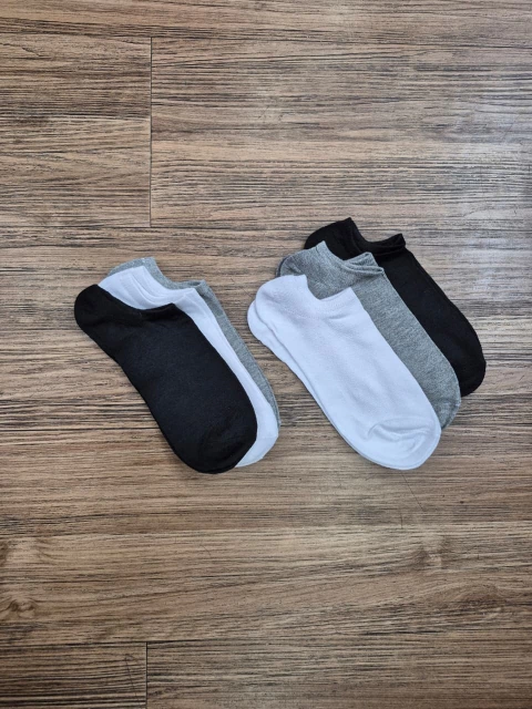 TRIO MEIA BRANCA/CINZA/PRETA - comprar online