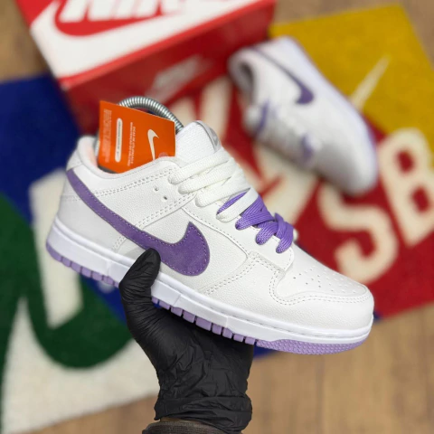 Tênis Dunk Branco/Lilás - comprar online