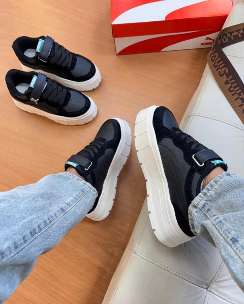 Tênis Velcro Plataforma Preto - comprar online