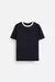 Camiseta Básica Zara (azul-marinho) na internet