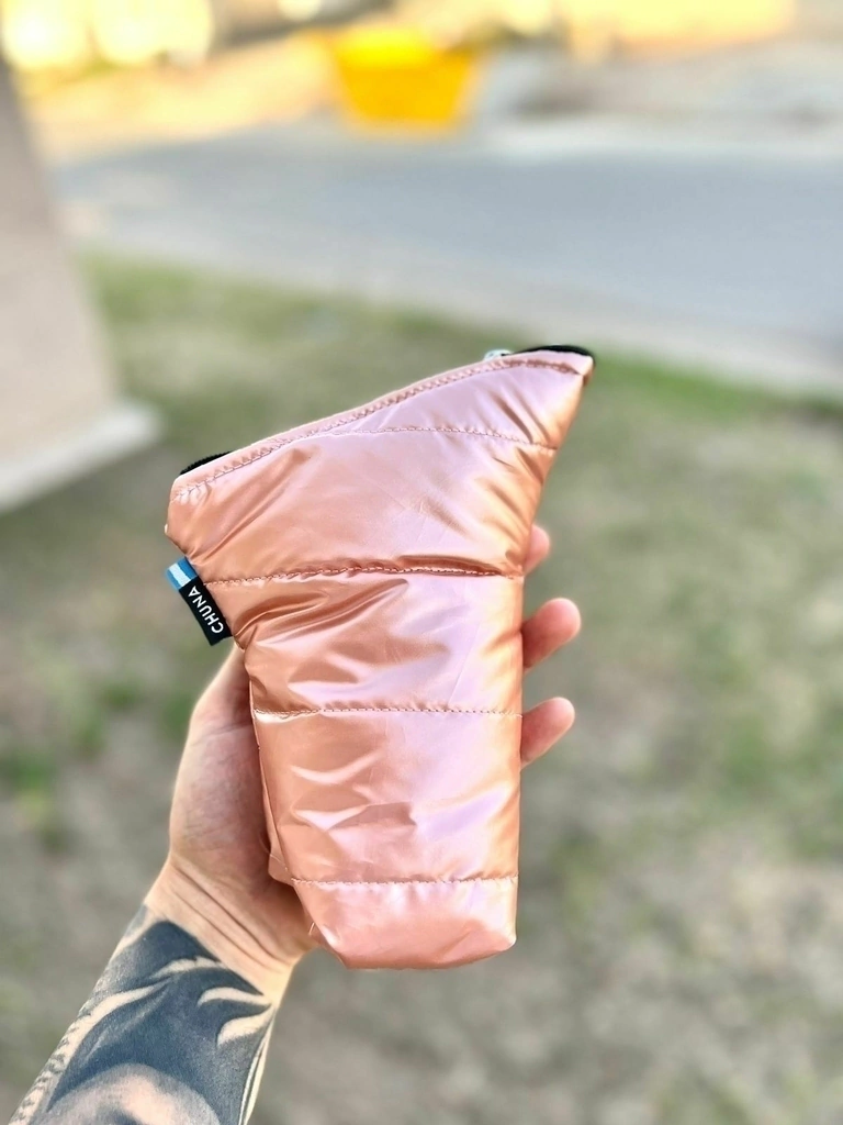 Chaulata Set 350 gr Matelassé (Yerbera + Azucarera) - rosa metalizado