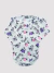 Bodys de manga larga color rosa con estampado de flores, ideal para otoño-invierno. body bebe, body para bebe, bodies , bodys 