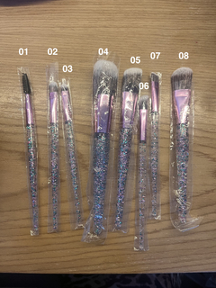 Pincéis unitários com Glitter