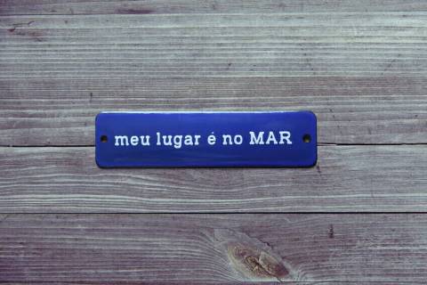 PLACA MEU LUGAR É NO MAR