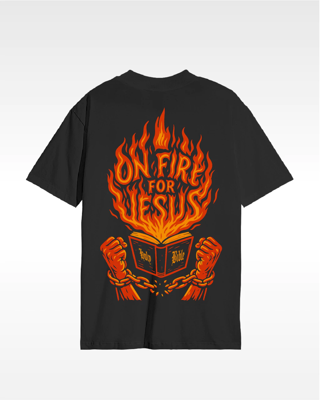 Camiseta Oversized Em Chamas