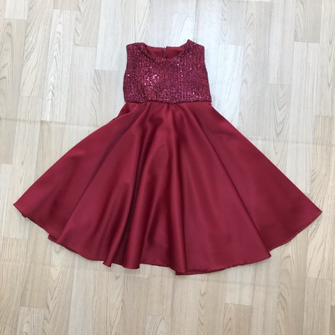 Vestido Marsala de Criança - PRONTA ENTREGA 2 anos - comprar online