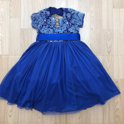 Vestido azul de Criança - PRONTA ENTREGA 4 anos - comprar online