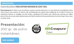 Creatina ENA Micronized CREAPURE 200gr - SupleFitCba