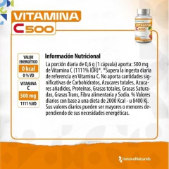 Imagen de Multivitaminico INNOVANATURALS Vitamina C 500mg 30 capsulas