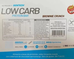 Caja GENTECH Low Carb Protein Bar Cruch 10 unidades 45gr - SupleFitCba