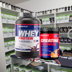 Combo MERVICK Proteína 1kg + Creatina 1kg en internet