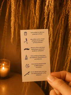Cartão Cuidados Pós Lash Lifting para Clientes 9x5cm - comprar online