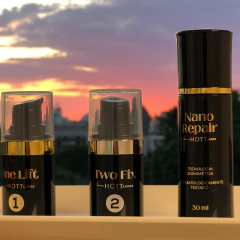 Passos 1 e 2 Hott Lashes + Nano Repair na internet