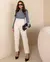 calça consciencia jeans com cinto branca - comprar online