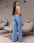 Calça Wide Leg Cargo Relaxed Cintura Baixa Consciência Jeans na internet