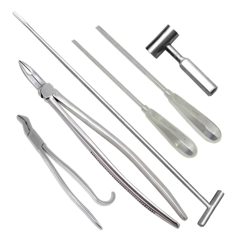 Kit para Extração de Dente de Lobo Equino - 6 Peças