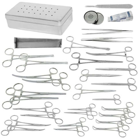 Kit Cirúrgico Completo - 33 Itens (Estojo Perfurado)