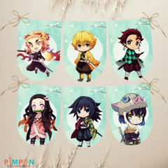 Kit imprimible personalizado - Demon Slayer chibi (verde) - comprar online