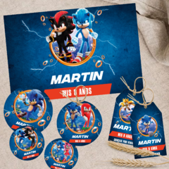 Kit imprimível personalizado - sonic movie - pimpon