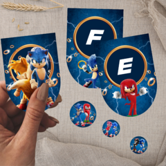 Kit imprimível personalizado - sonic movie - loja online