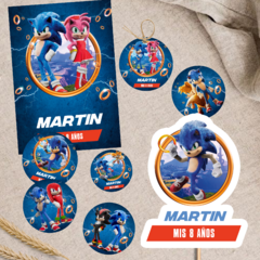 Imagem do Kit imprimível personalizado - sonic movie