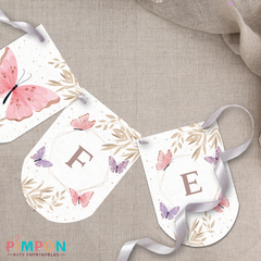 Kit imprimible personalizado - mariposas - pimpon