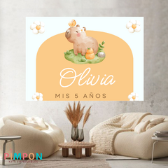 Digital printable banner 2 x 1.5 meters - capybara on internet