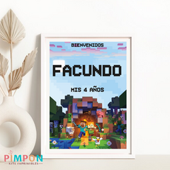Kit imprimible textos editables - minecraft en internet