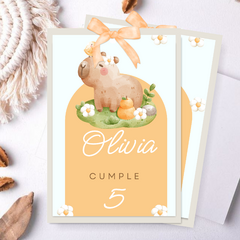 Image of Printable kit editable texts - capybara flowers