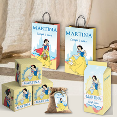 Printable kit with editable texts - princess snow white on internet