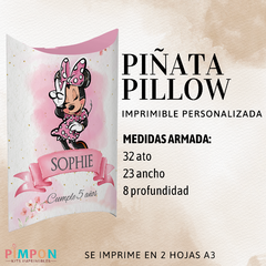 Piñata Pillow Imprimible - minnie mouse rosa mod 02