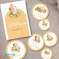 Personalized printable kit - capybara on internet