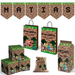 Kit imprimible textos editables - minecraft - mod 2 - comprar online