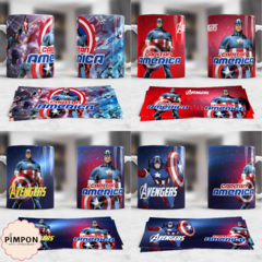 Plantillas Para Sublimar Tazas - Capitan America - tienda online