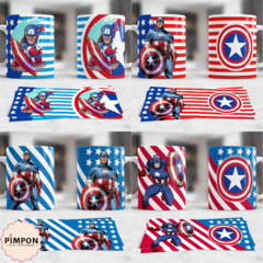 Imagen de Plantillas Para Sublimar Tazas - Capitan America