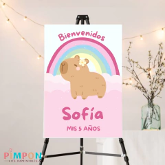 Kit personalizado para impressão - capivara rosa na internet