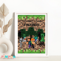 Kit imprimible textos editables - minecraft - mod 2 en internet