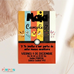 Kit imprimible textos editables - Pokemon - evoluciones de eevee - buy online