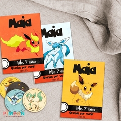 Kit imprimible textos editables - Pokemon - evoluciones de eevee - online store