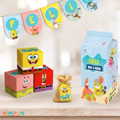 Kit imprimible textos editables - Bob esponja caras - online store