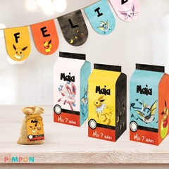 Image of Kit imprimible textos editables - Pokemon - evoluciones de eevee