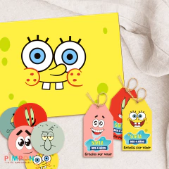 Kit imprimible personalizado - Bob esponja caras - comprar online