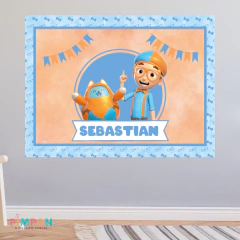 Banner imprimible digital 2 x 1.5 mts - BLIPPI WONDERS