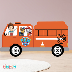 Banner imprimible digital 0.50 x 1.00 metro - camion paw patrol - patrulla canina