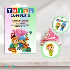 Kit imprimible textos editables - Pocoyo - comprar online