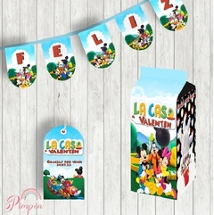 Kit imprimible textos editables - la casa de mickey mouse - pimpon