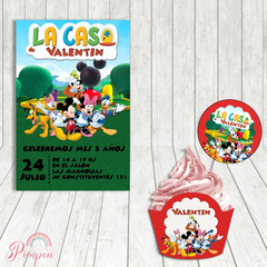 Kit imprimible textos editables - la casa de mickey mouse - tienda online