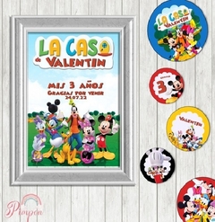 Kit imprimible textos editables - la casa de mickey mouse